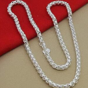 Colar de prata em elos 4mm, 45cm