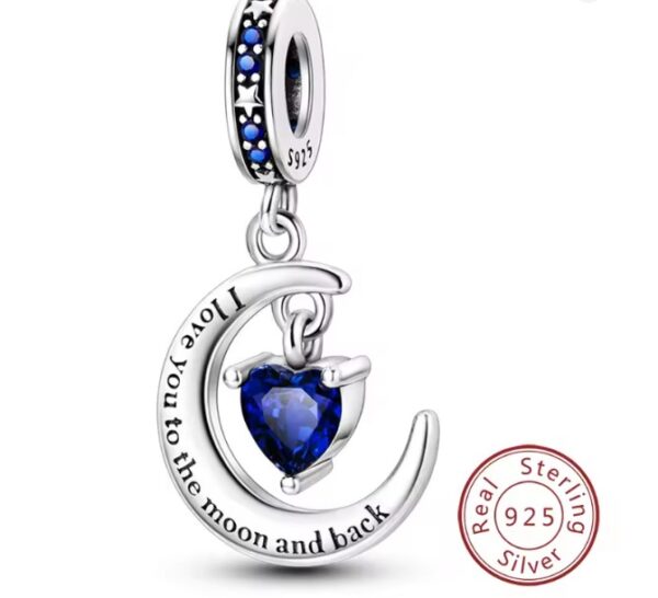 Berloque(pingente) feminino em prata e pedra natural zircão